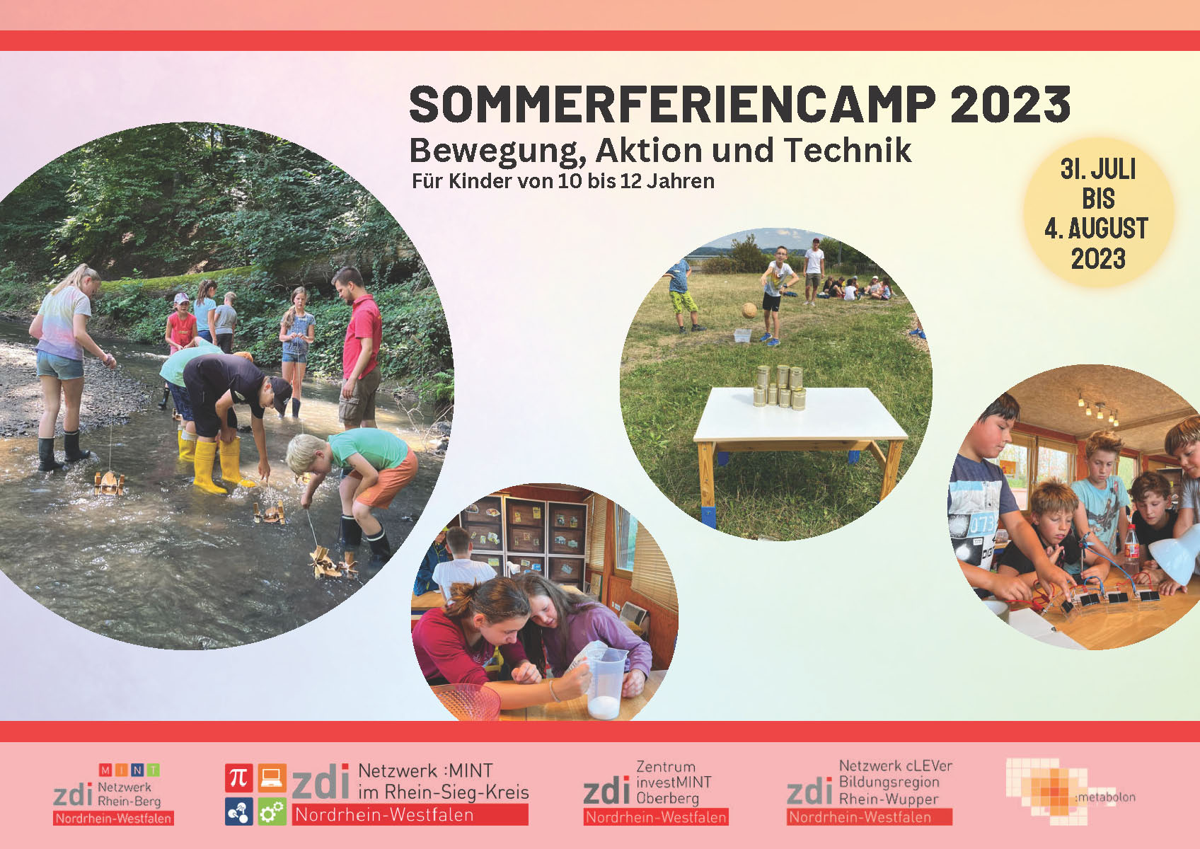 Sommerferiencamp für 10 – 12 Jährige