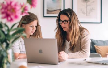 laptop, computer, woman